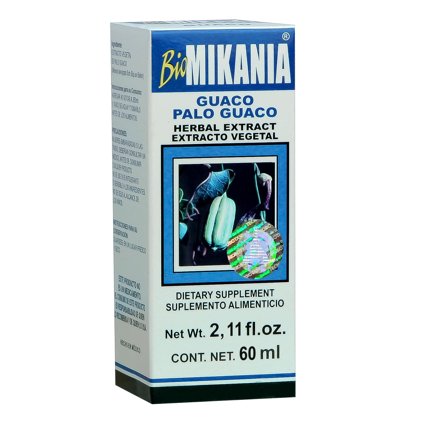 Extracto vegetal BIOMIKANIA ® palo guaco caja frasco gotero 60ml