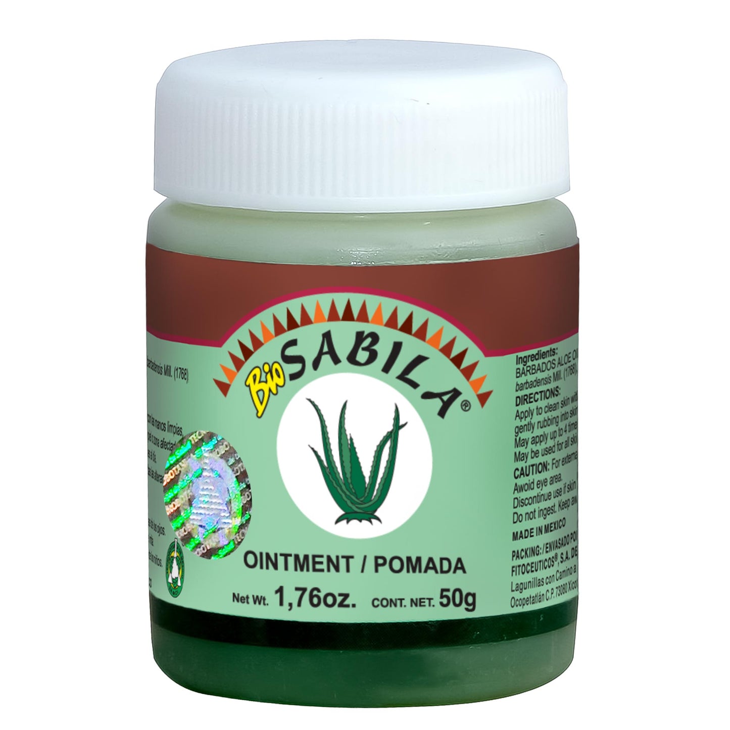 Pomada BIOSABILA ® aceite de sábila tarro 50g