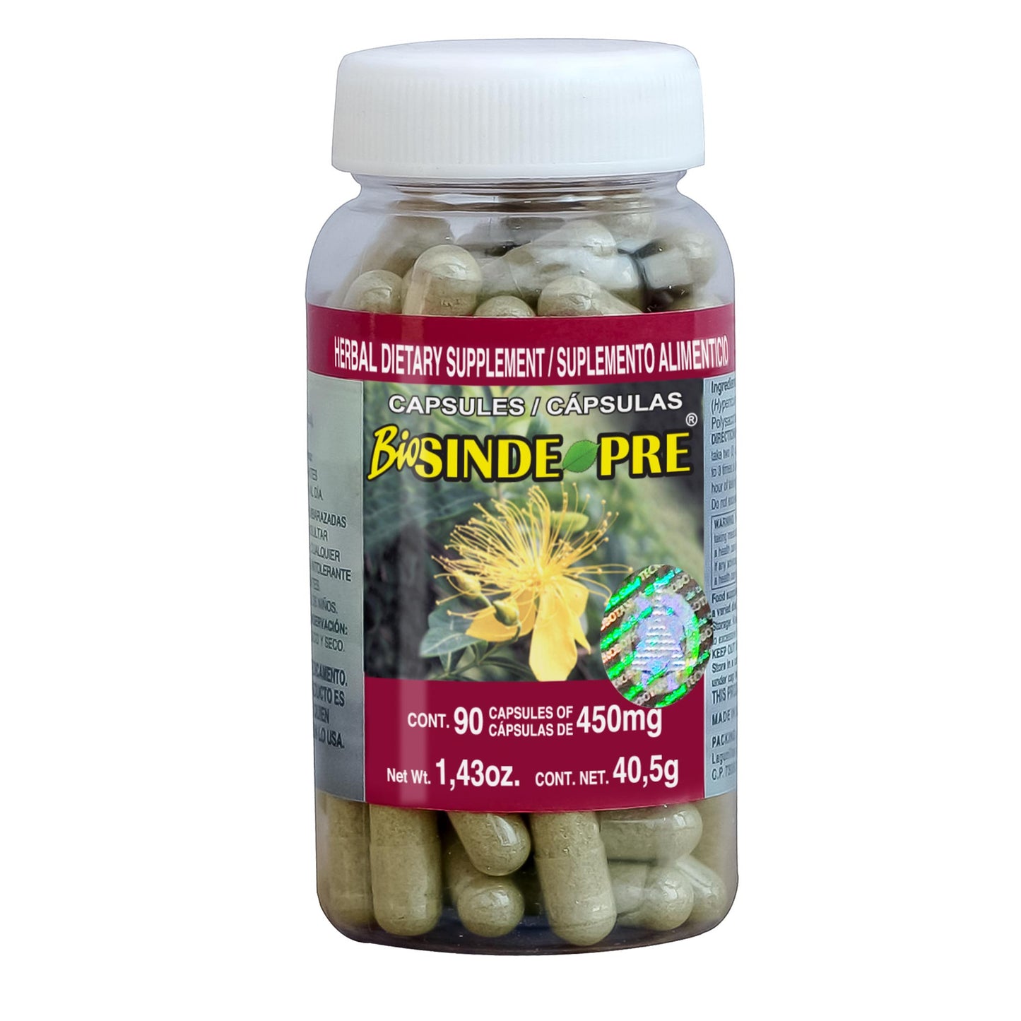 Cápsulas BIOSINDEPRE ® hipérico frasco 90