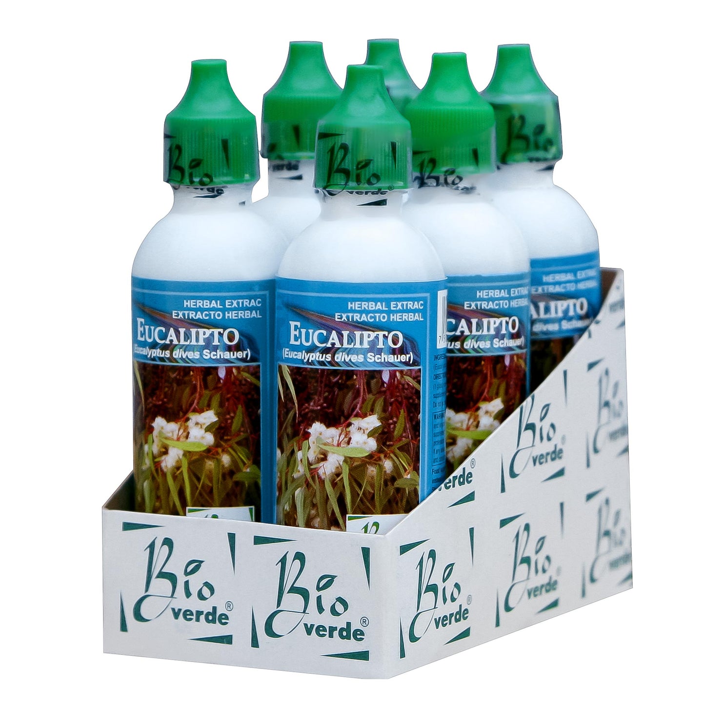 Extracto vegetal BIOVERDE ® eucalipto 6 frascos goteros de 60ml