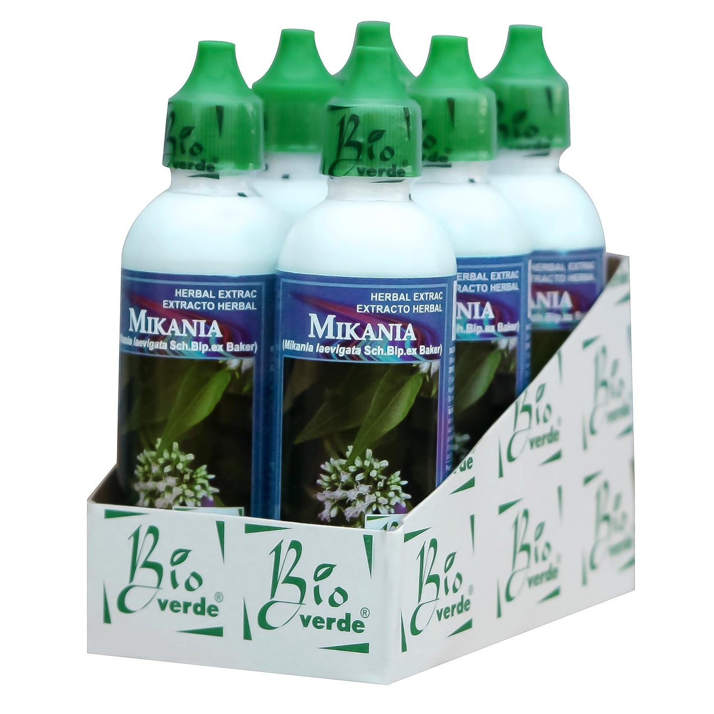 Extracto vegetal BIOVERDE ® hojas de mikania 6 frascos goteros de 60ml