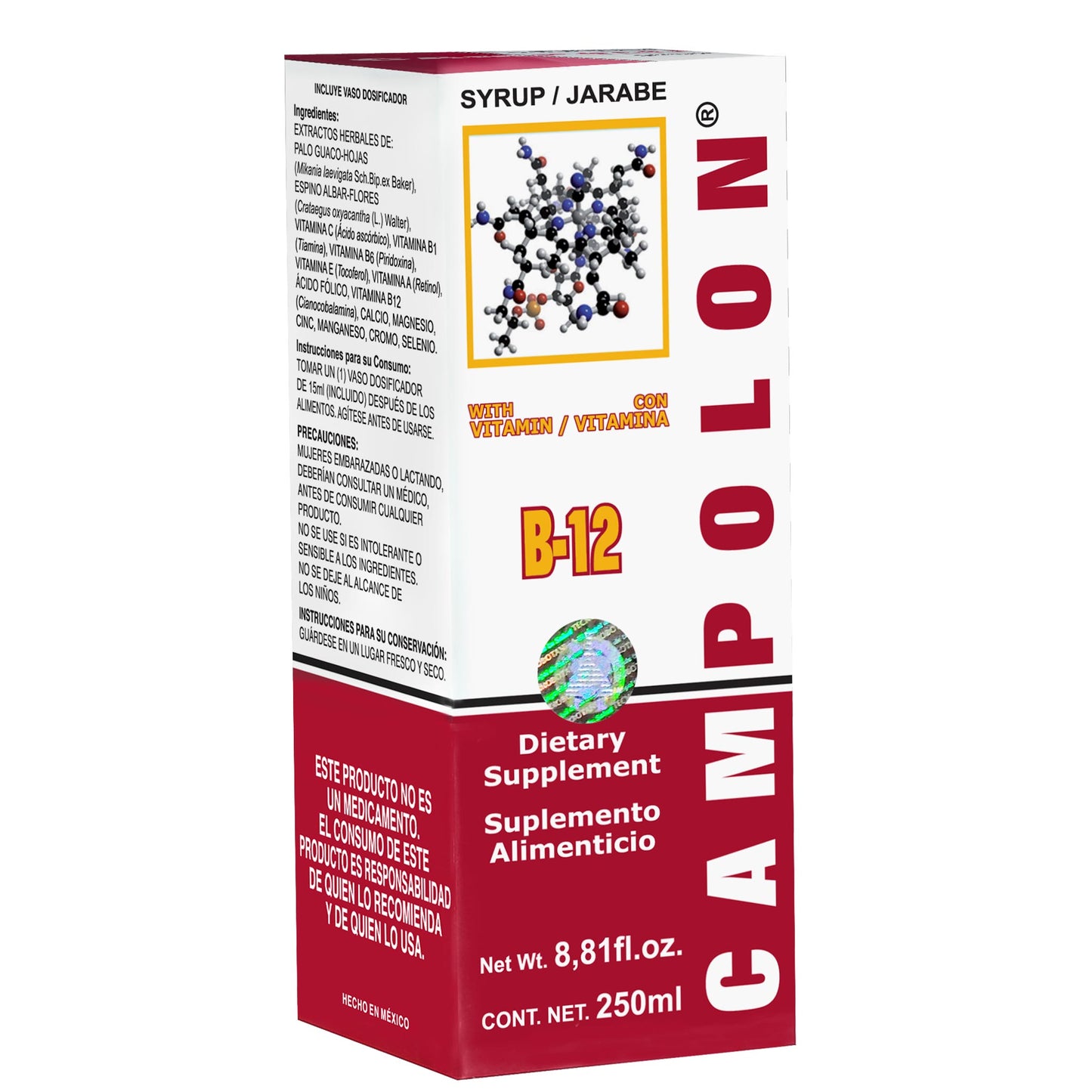 Jarabe CAMPOLON ® vitamina B12 caja frasco 250ml