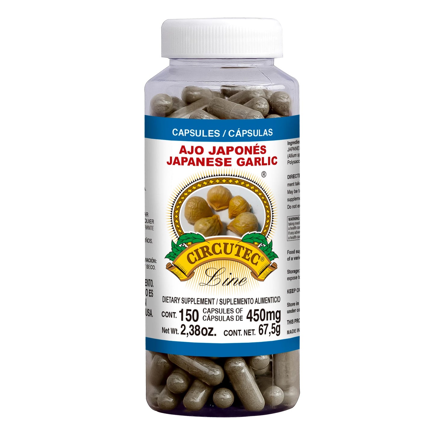 Cápsulas CIRCUTEC LINE ® ajo japonés frasco 150