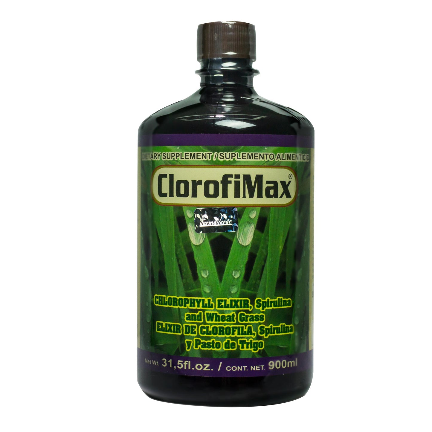 Elixir CLOROFIMAX ® Spirulina y pasto de trigo caja frasco 900ml
