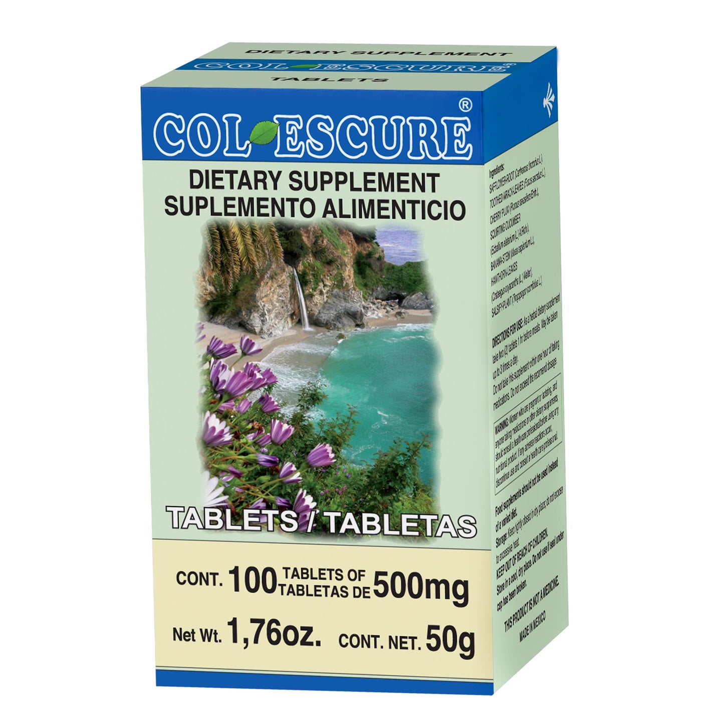 Tabletas COLESCURE ® colescure caja frasco 100