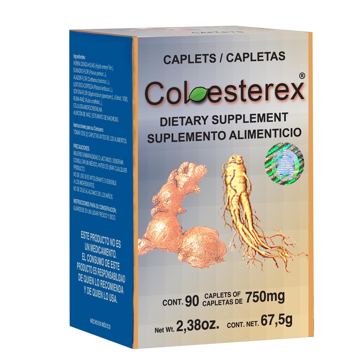 Capletas COLESTEREX ® alazor y hierba ceniza caja frasco 90