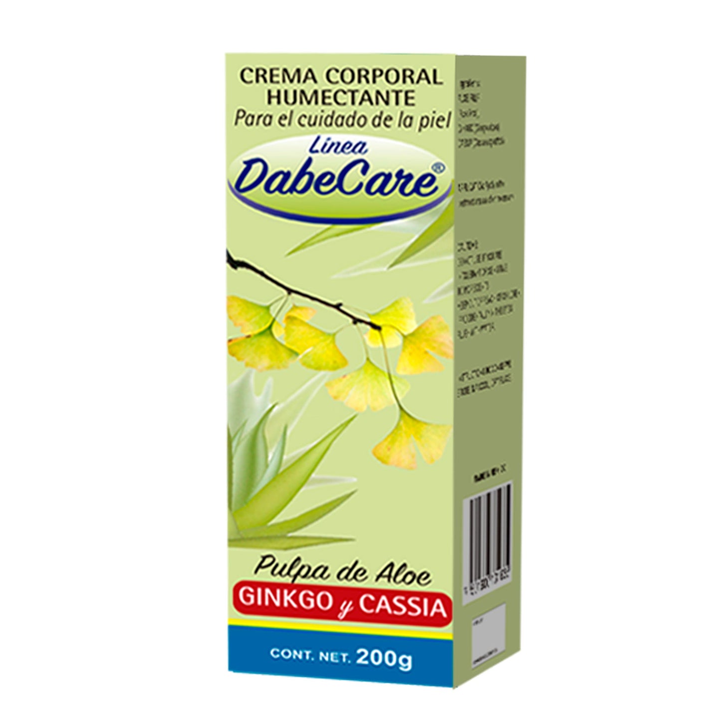 Crema corporal DABECARE ® aloe vera, ginkgo biloba y cassia tarro 200g