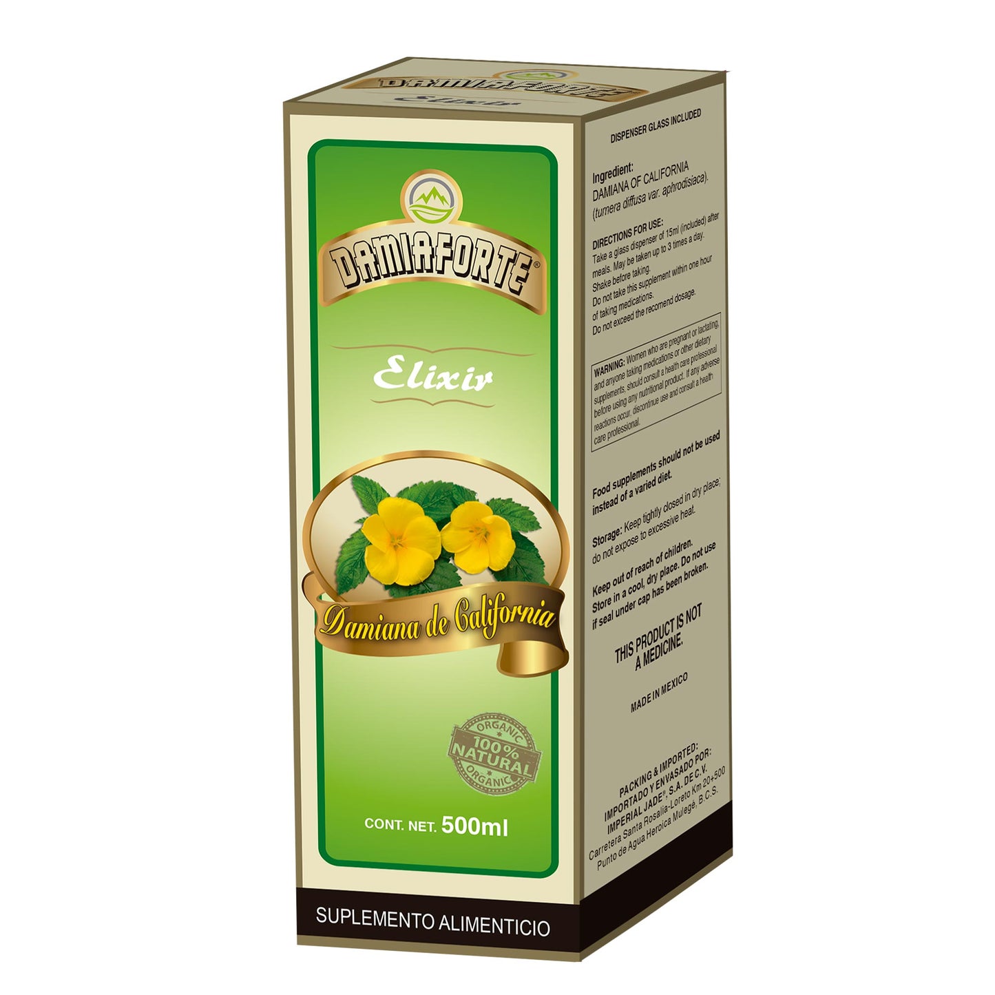 Elixir DAMIAFORTE ® damiana de california caja frasco 500ml