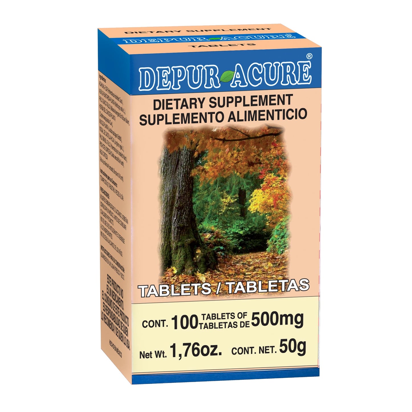 Tabletas DEPURACURE ® muicle compuesto caja frasco 100