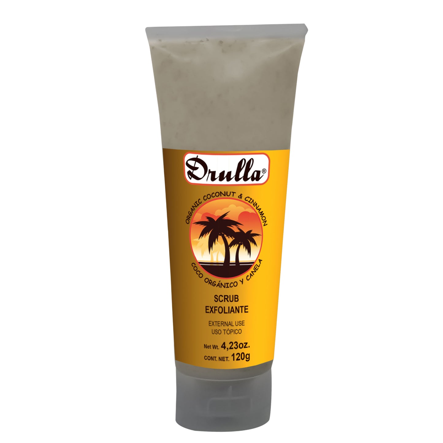 Exfoliante DRULLA ® coco con canela tubo 120g