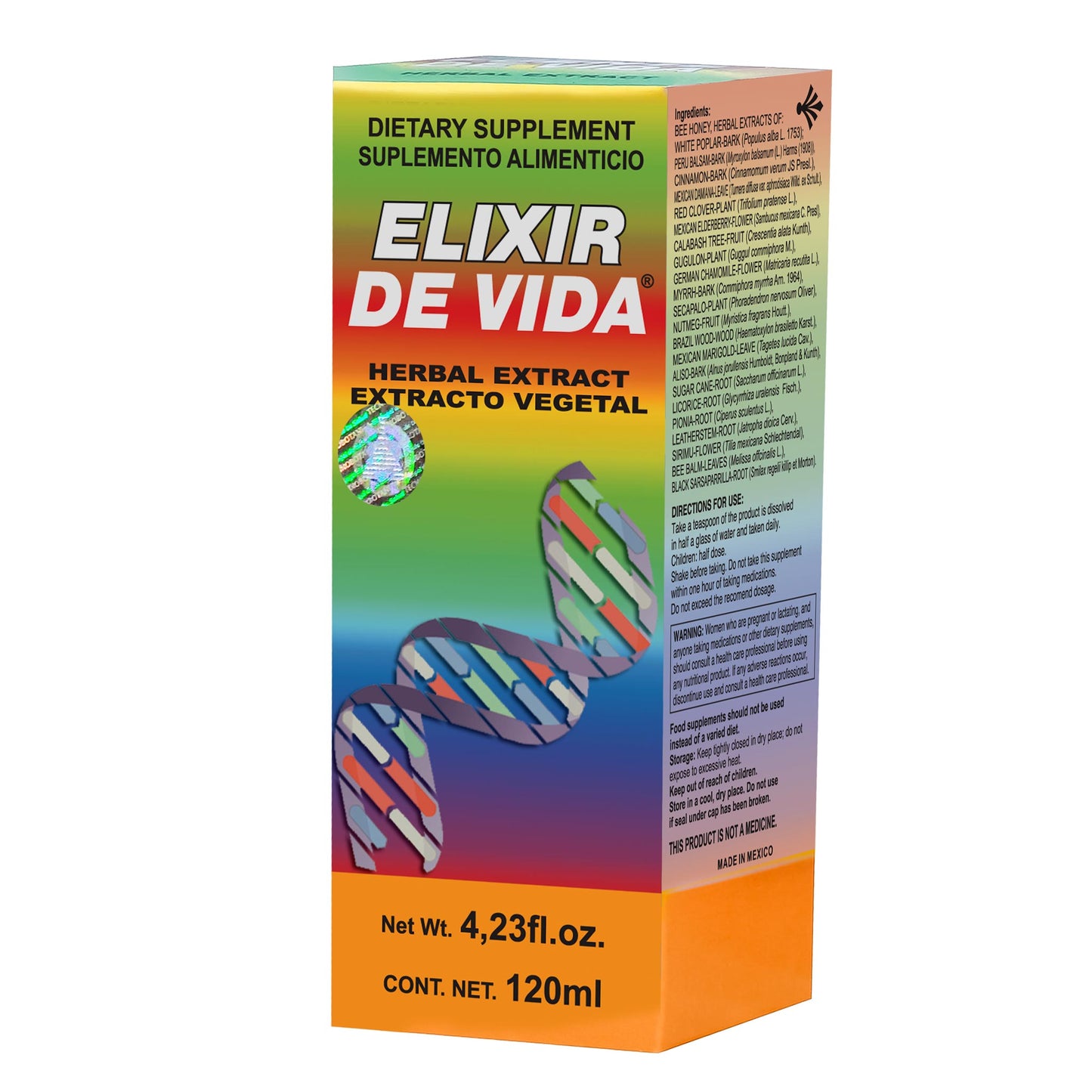 Extracto vegetal ELIXIR DE VIDA ® bálsamo del perú compuesto caja frasco 120ml