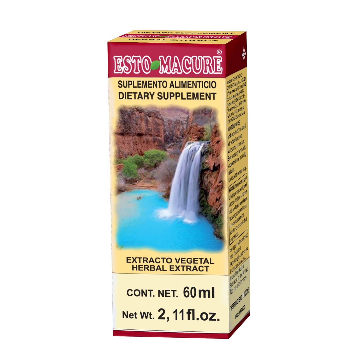 Extracto vegetal ESTOMACURE ® guayaba y hierba del perro caja frasco gotero 60ml