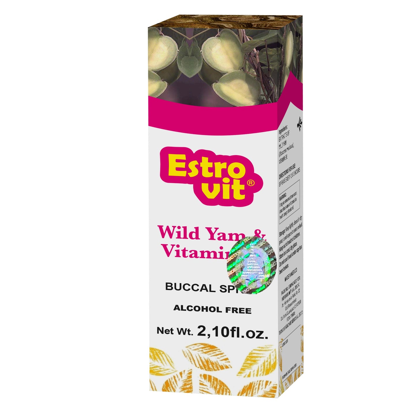 Spray tópico ESTROVIT ® ñame silvestre con vitamina B6 caja frasco aspersor 60ml