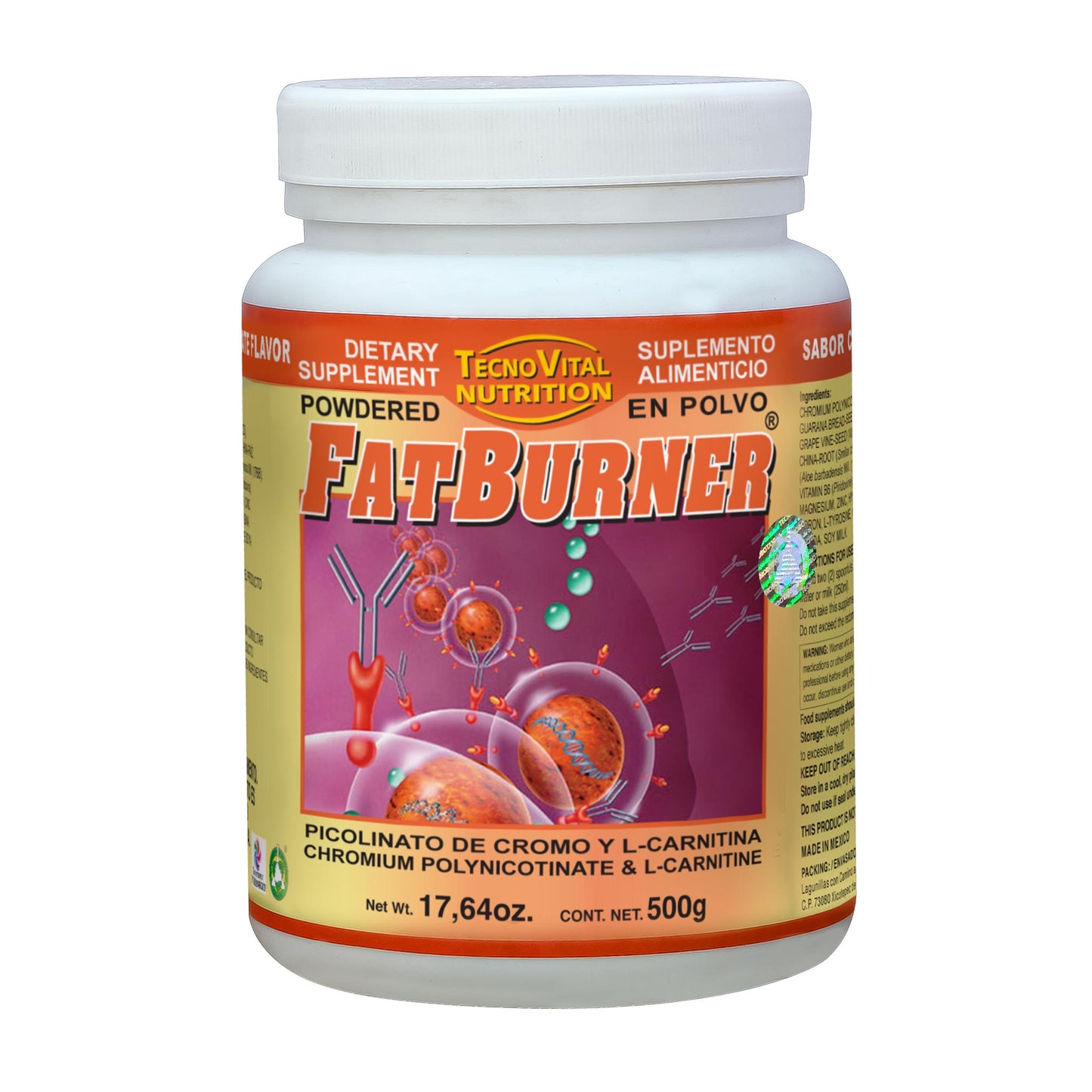 Polvo FATBURNER ® picolinato de cromo y l- carnitina bote 500g