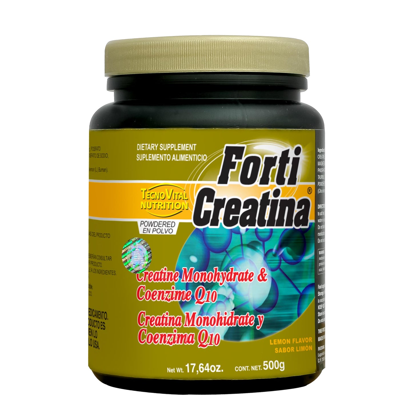 Polvo FORTICREATINA ® creatina con coenzima Q10 bote 500g