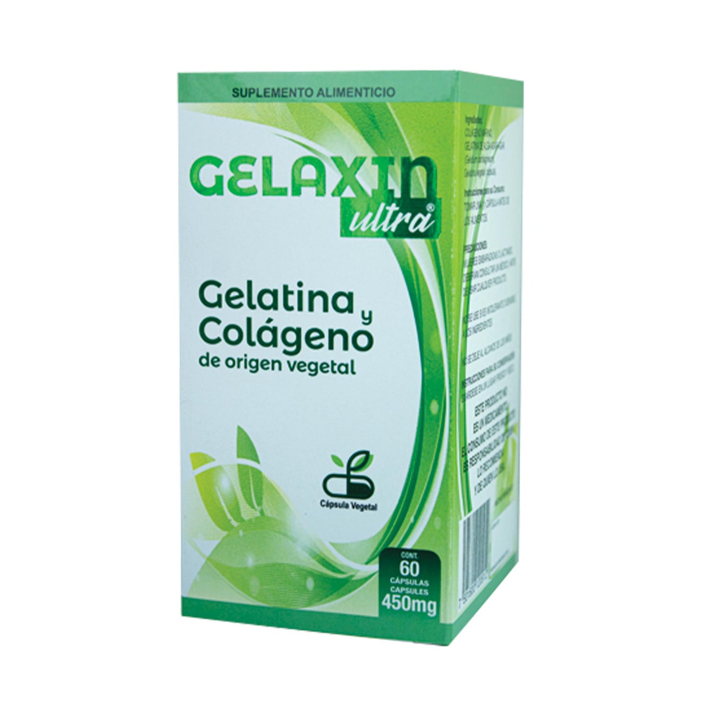 Cápsulas GELAXIN ULTRA ® gelatina y colágeno caja frasco 60