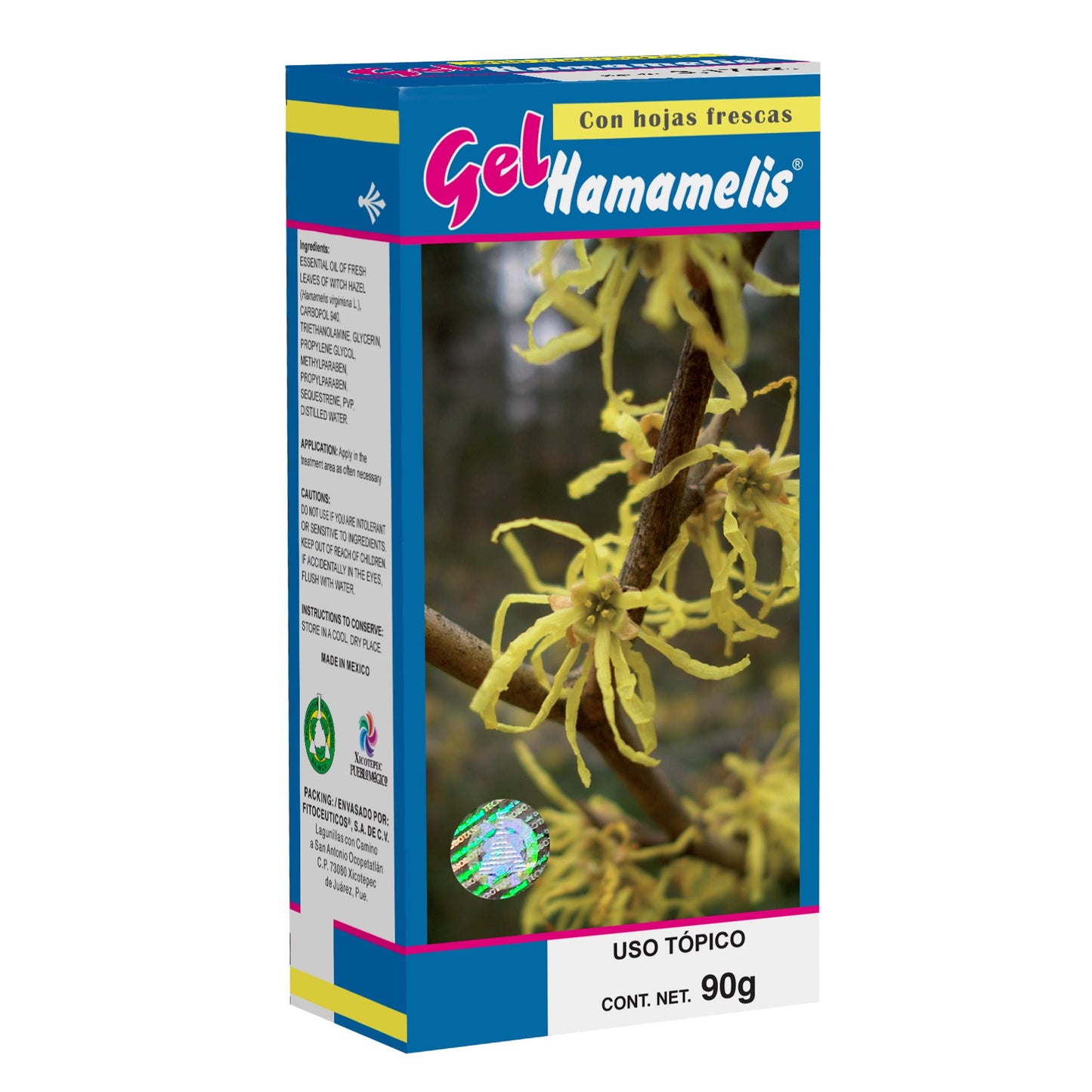Gel corporal GELHAMAMELIS ® hojas de hamamelis caja tubo 90g