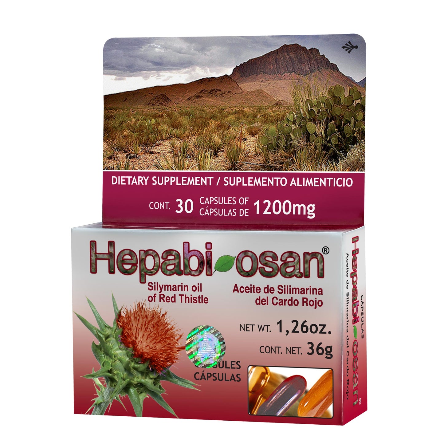 Cápsulas HEPABIOSAN ® aceite de silimarina caja blister 30