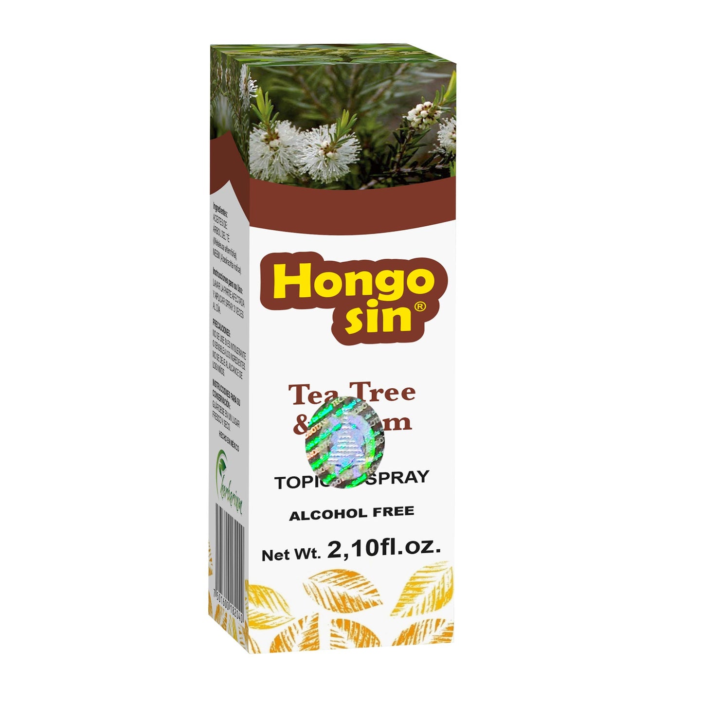Spray tópico HONGOSIN ® árbol del té con neem caja frasco aspersor 60ml
