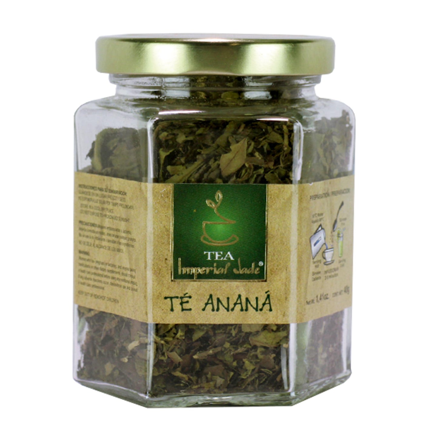Té granulado IMPERIALJADE ® té verde con ananá frasco 40g