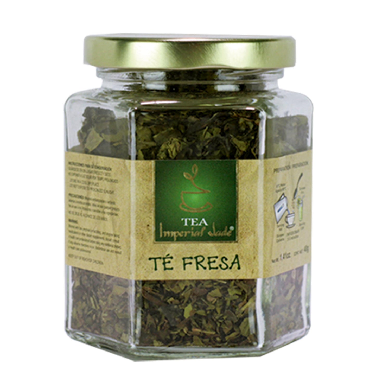 Té granulado IMPERIALJADE ® té verde con fresa frasco 40g
