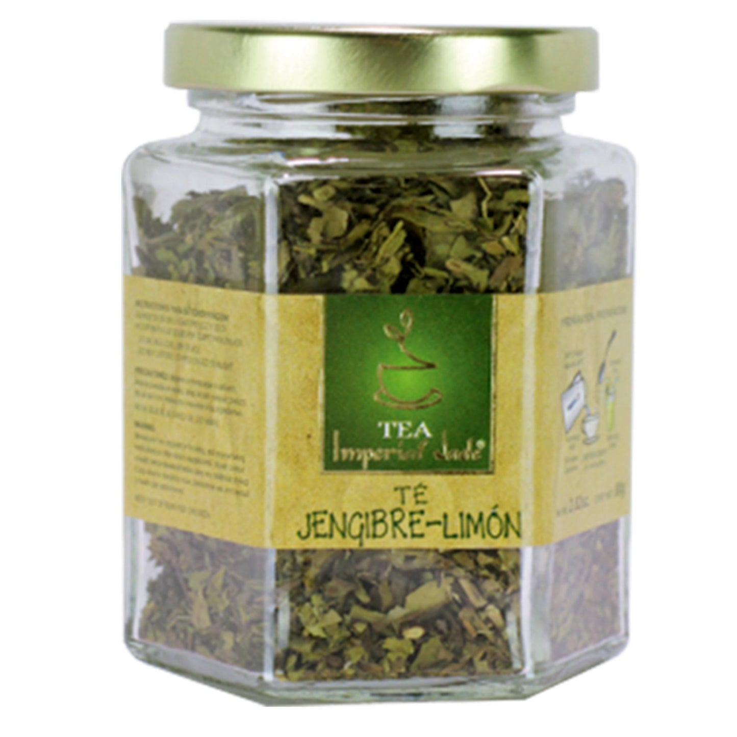 Té granulado IMPERIALJADE ® té verde con jengibre y limón frasco 80g