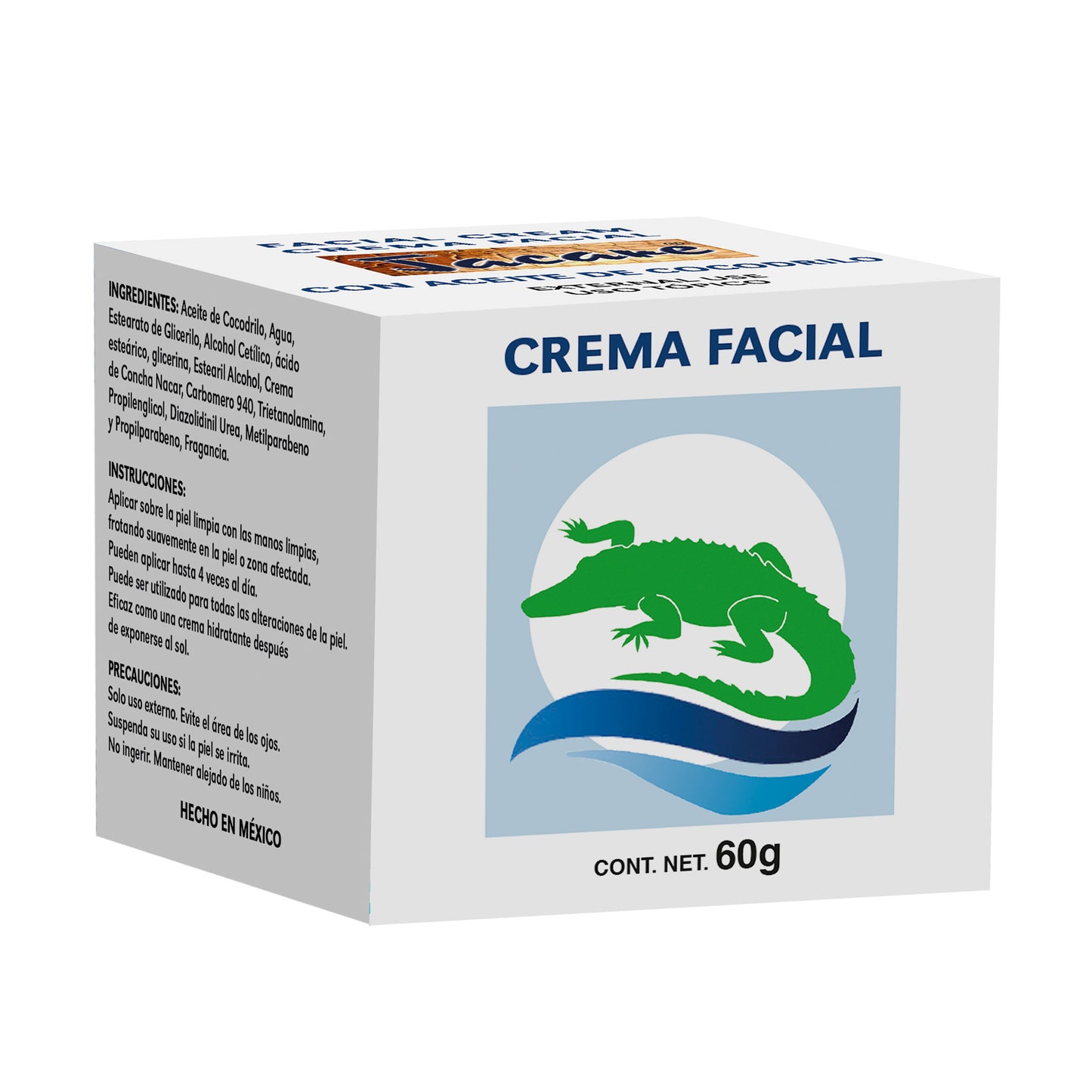 Crema facial JACARE ® aceite de cocodrilo tarro 60g