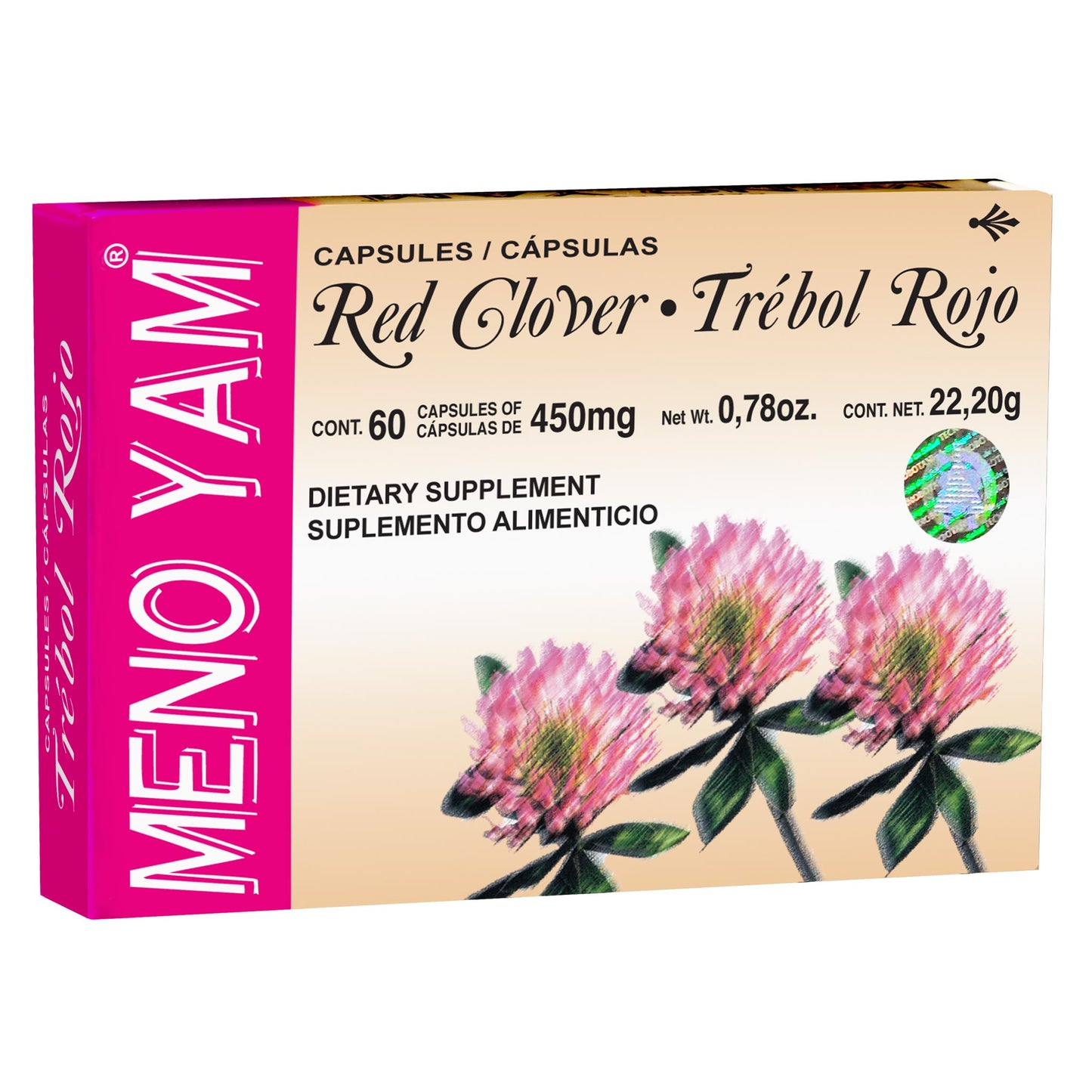 Cápsulas MENO YAM ® trébol rojo caja blister 60