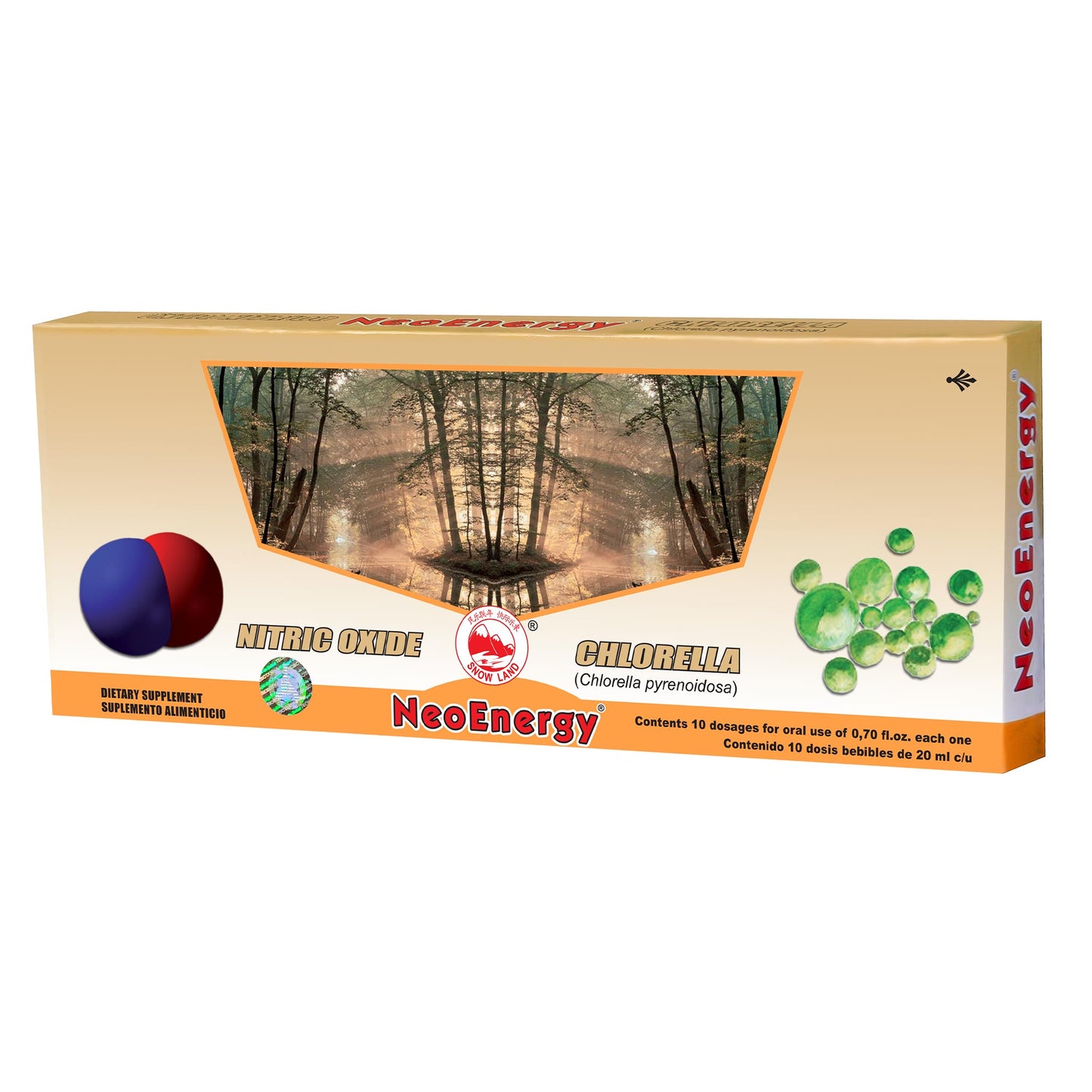 Ampolletas ingeribles NEOENERGY ® óxido nitrico y clorela 10 frascos de 20ml
