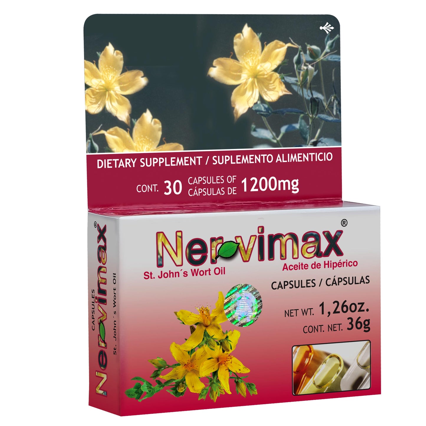 Cápsulas NERVIMAX ® aceite de hipérico caja blister 30