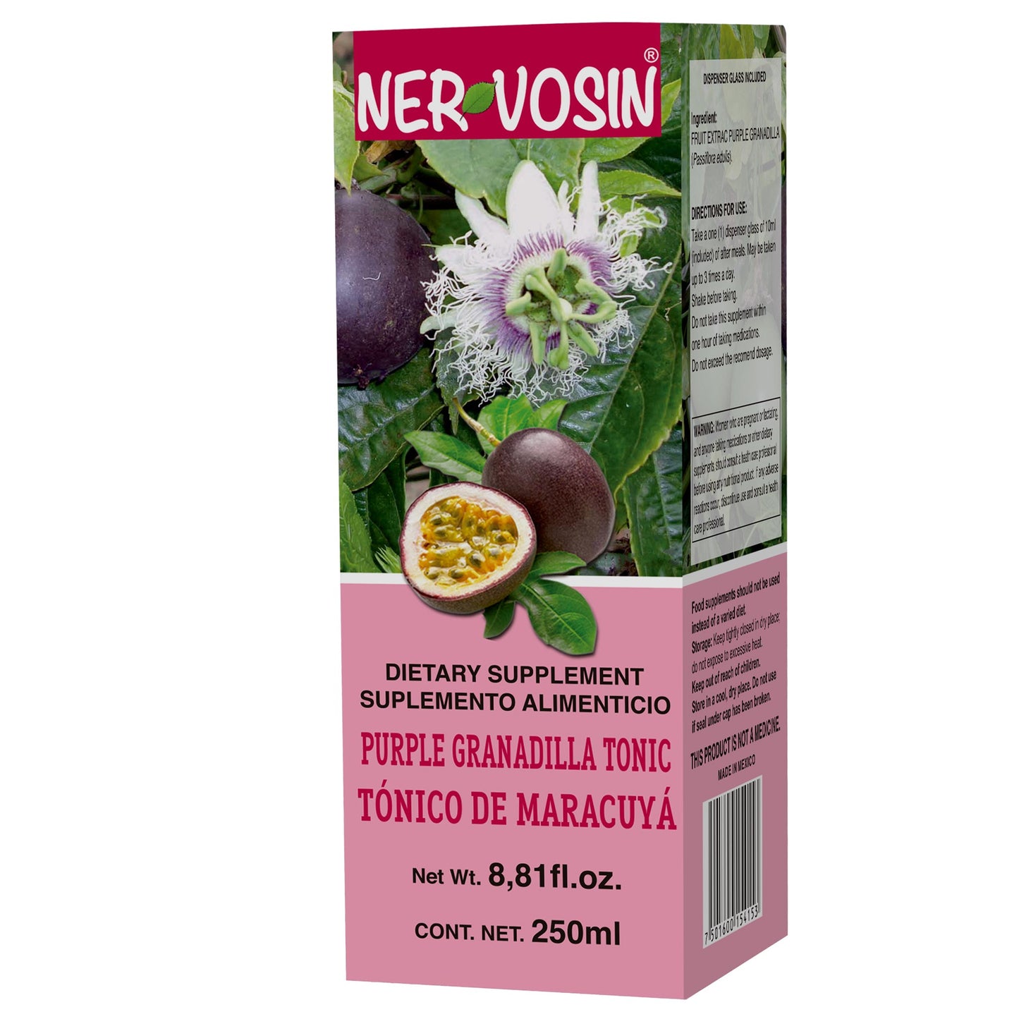 Tónico NERVOSIN ® maracuyá fruto caja frasco 250ml