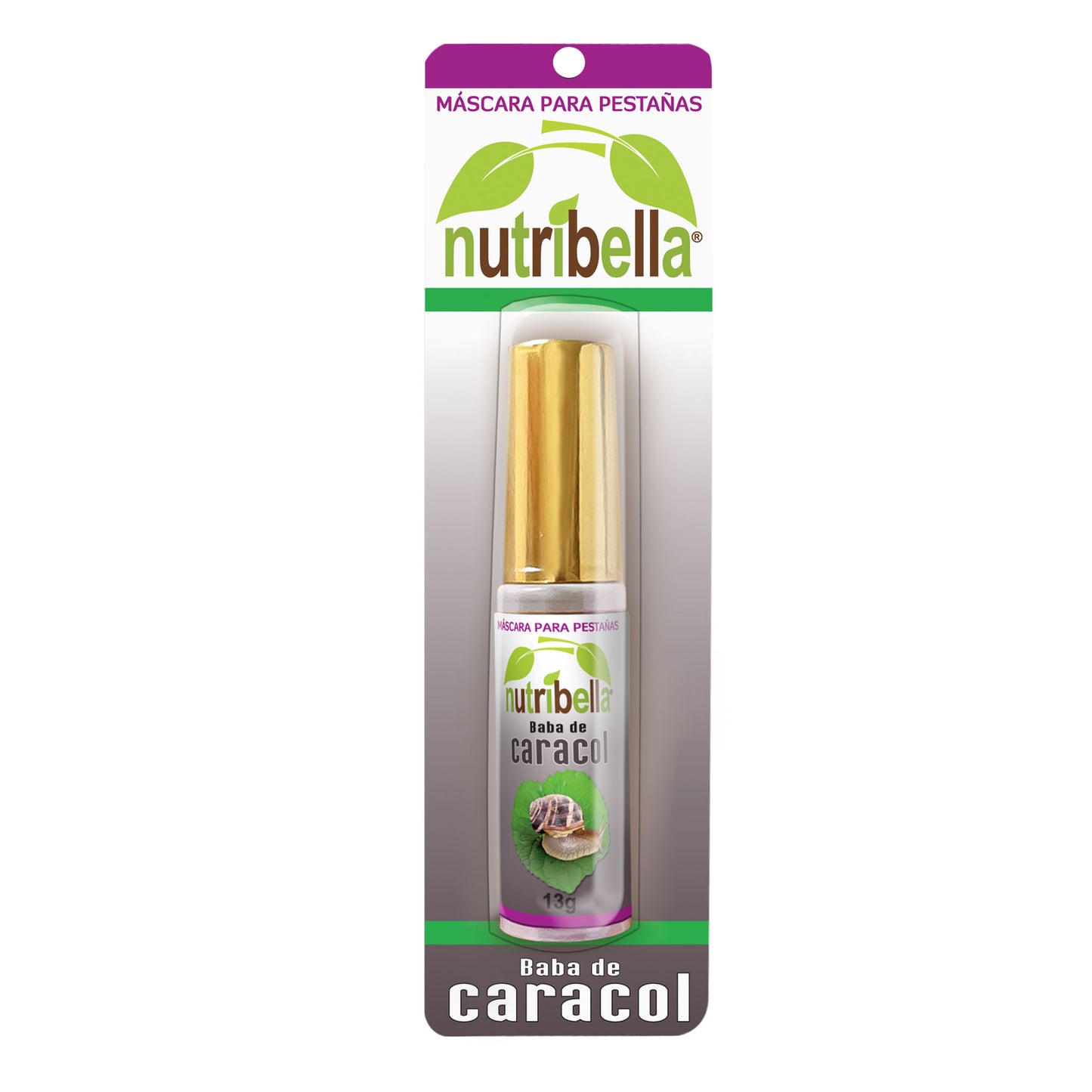 Máscara para pestañas NUTRIBELLA ® baba de caracol frasco aplicador 13g