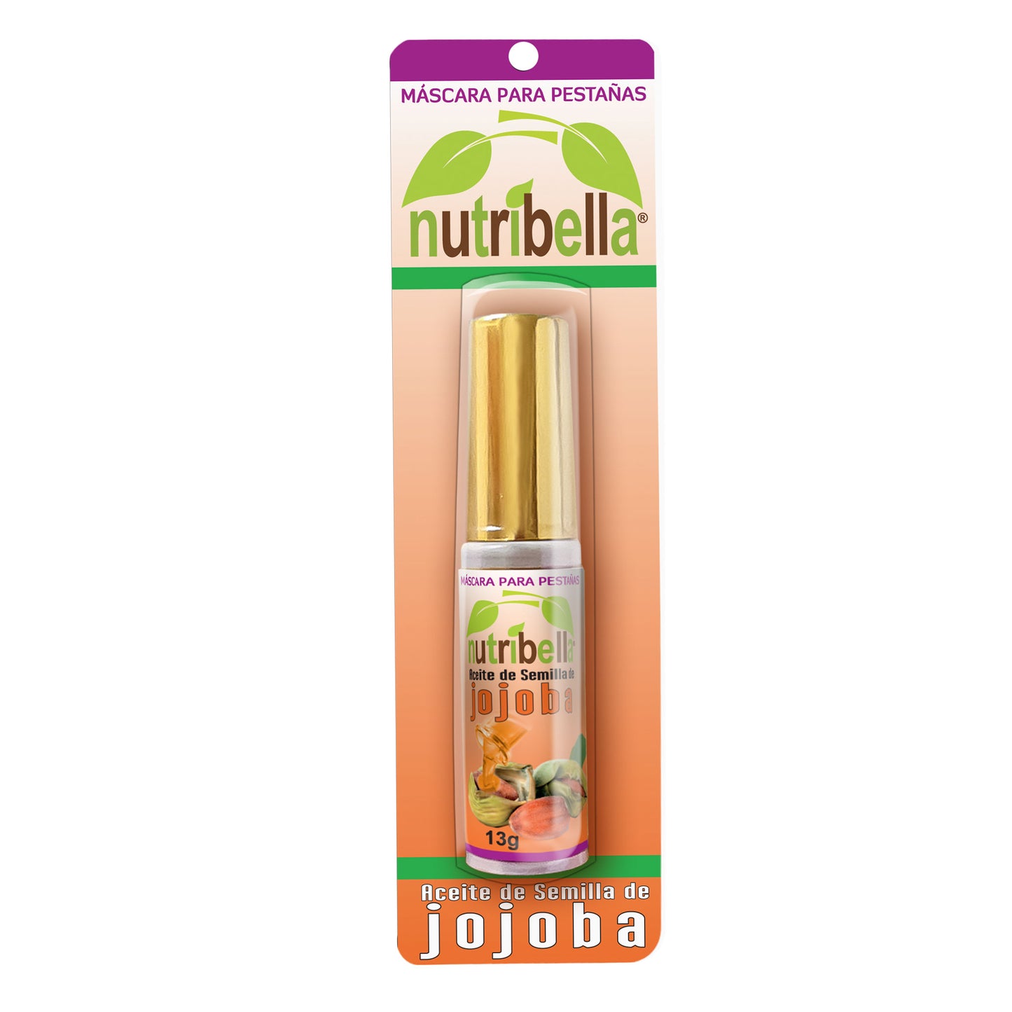 Máscara para pestañas NUTRIBELLA ® aceite de semilla de jojoba frasco aplicador 13g