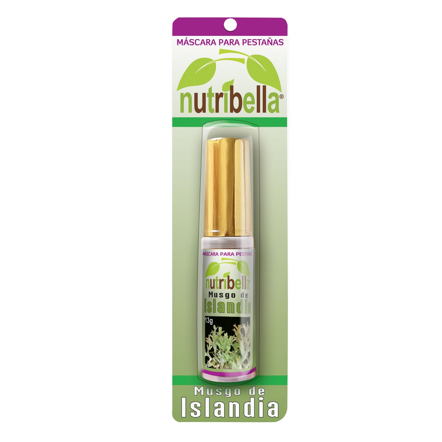 Máscara para pestañas NUTRIBELLA ® musgo de islandia frasco aplicador 13g