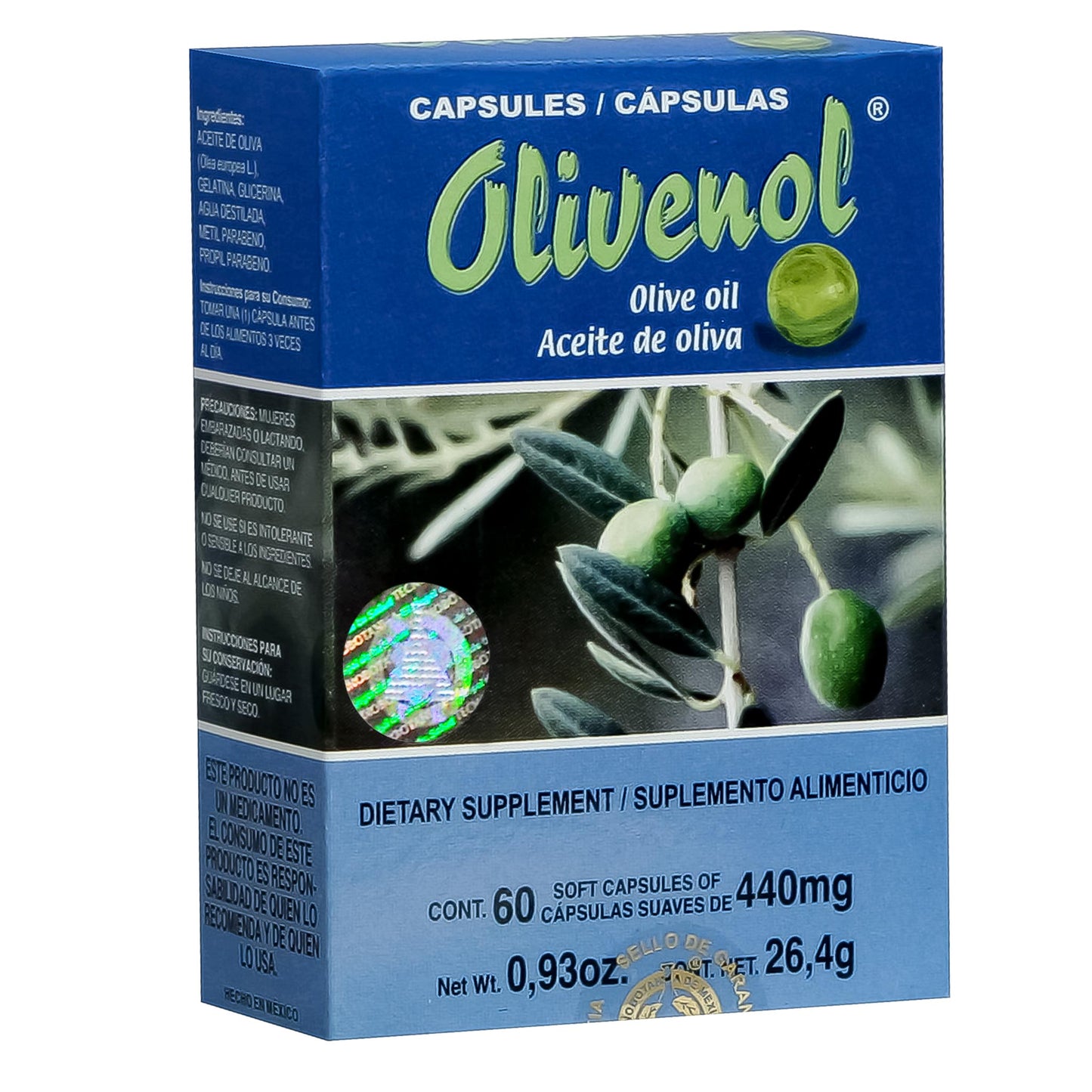 Cápsulas OLIVENOL ® aceite de oliva caja blister 60u