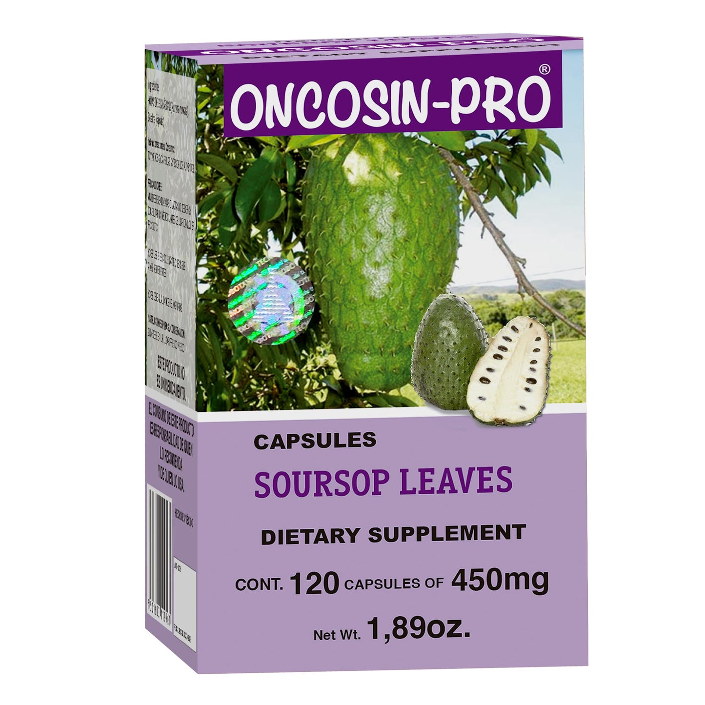 Cápsulas ONCOSIN-PRO ® guanábana fruto caja frasco 120