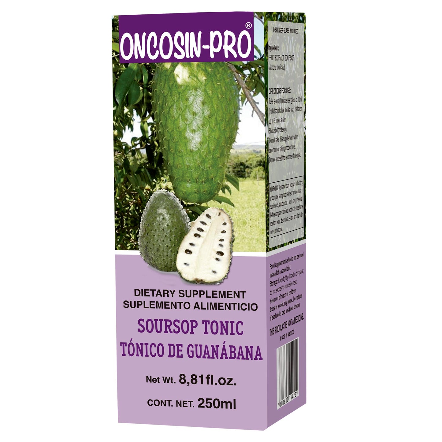 Tónico ONCOSIN-PRO ® guanábana fruto caja frasco 250ml