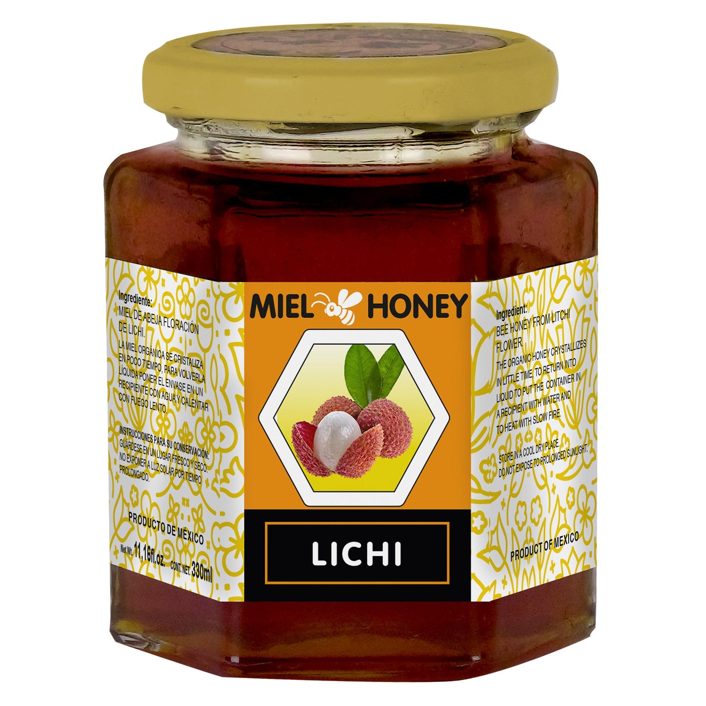 Miel de abeja ORGANIMIEL ® lichi fruto frasco 330ml