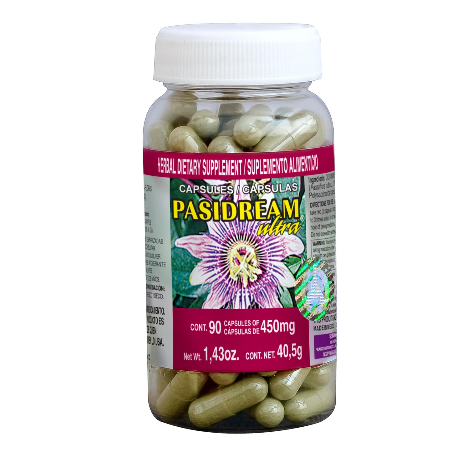 Cápsulas PASIDREAM ULTRA ® granadilla blanca frasco 90