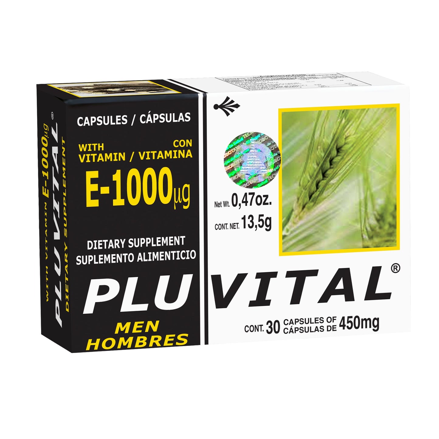 Cápsulas PLUVITAL ® HOMBRES vitamina E1000 caja blister 30