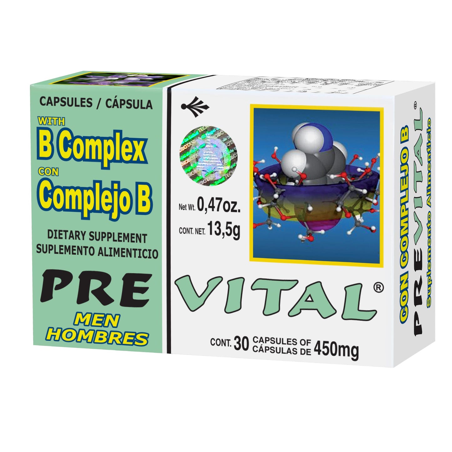 Cápsulas PREVITAL ® HOMBRES complejo B caja blister 30