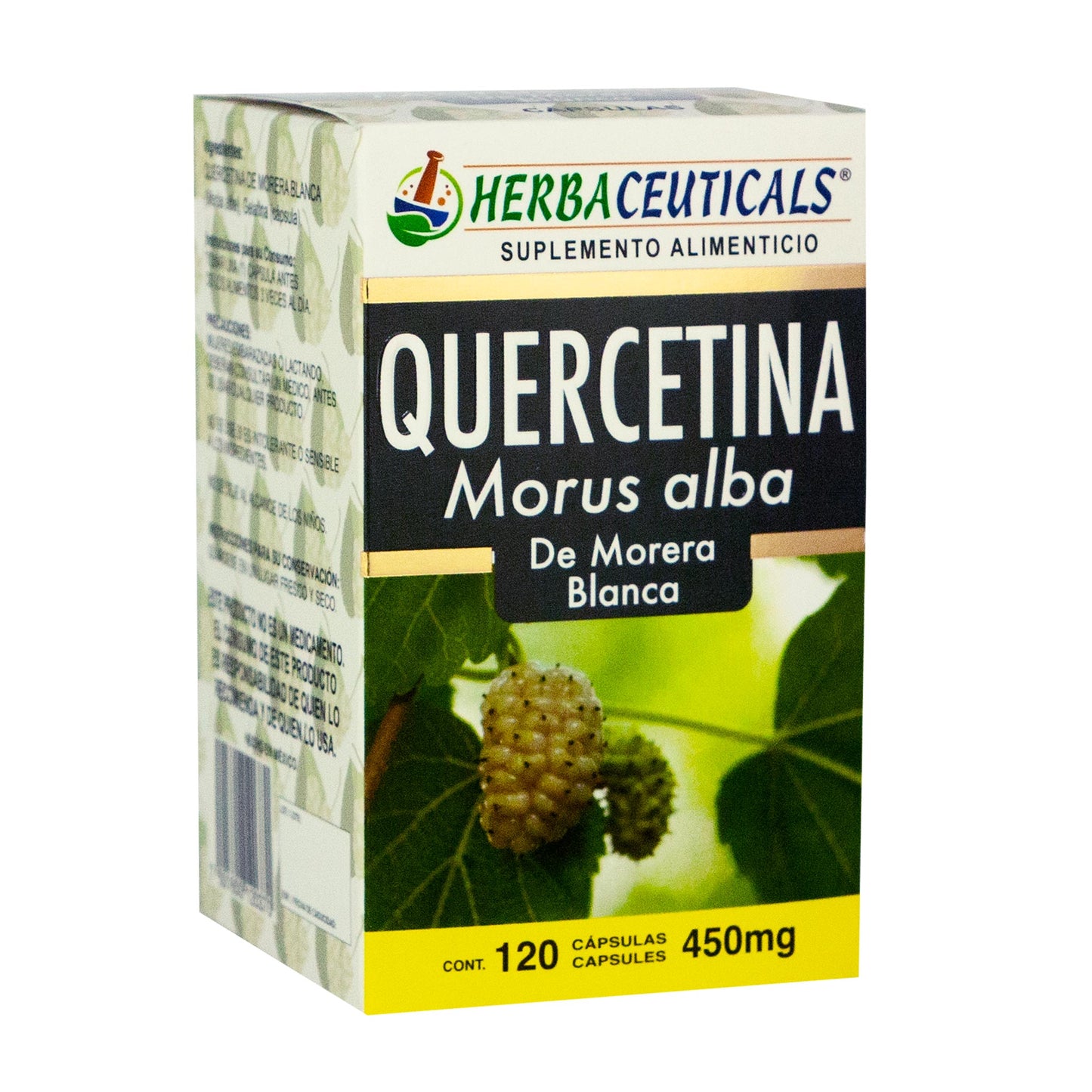 Cápsulas HERBACEUTICALS ® morera blanca caja frasco 120