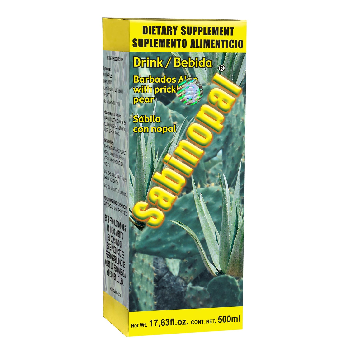 Bebida SABINOPAL ® sábila con nopal botella 500ml