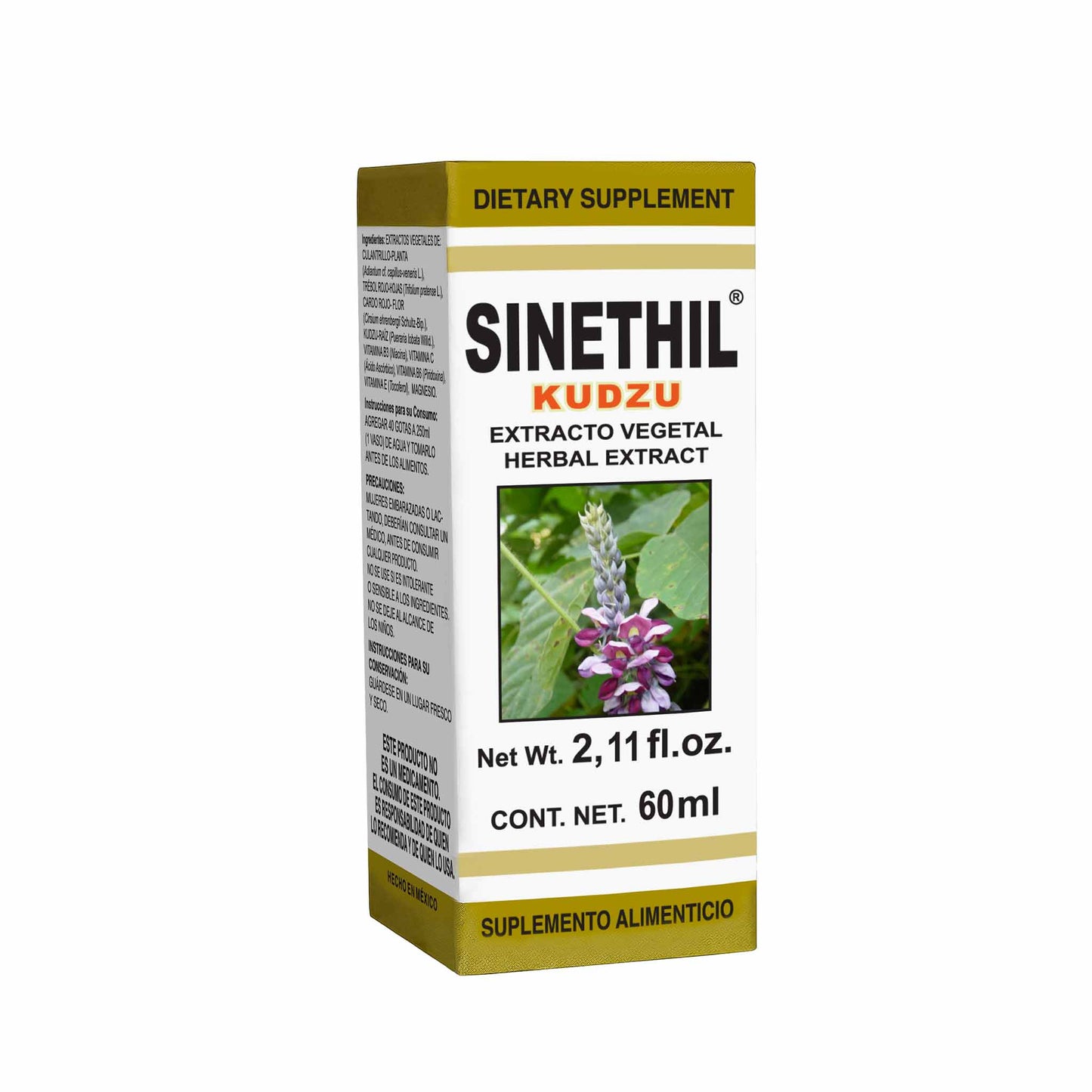 Extracto vegetal SINETHIL ® kudzu caja frasco gotero 60ml