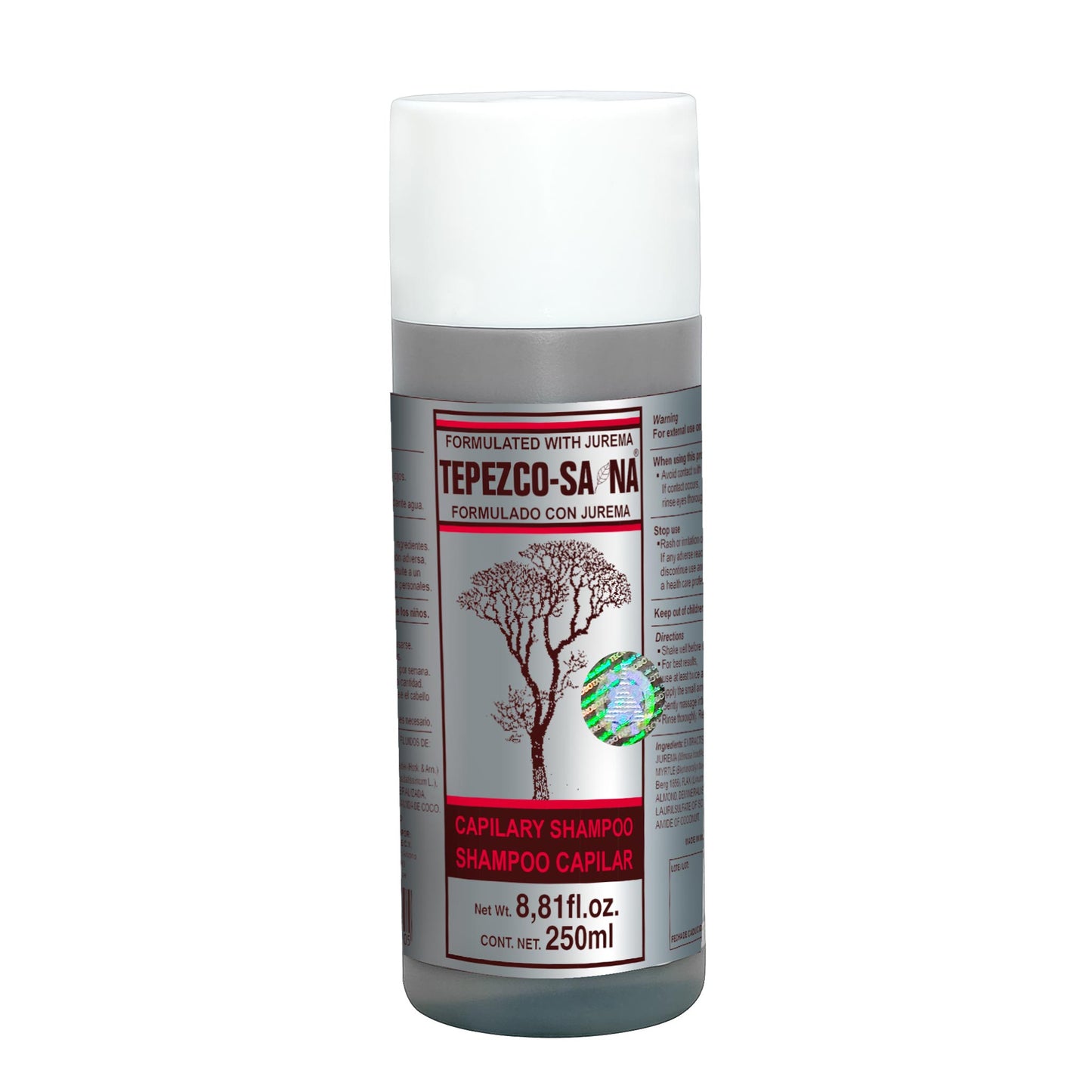 Shampoo TEPEZCO-SANA ® tepezcohuite almendras frasco 250ml