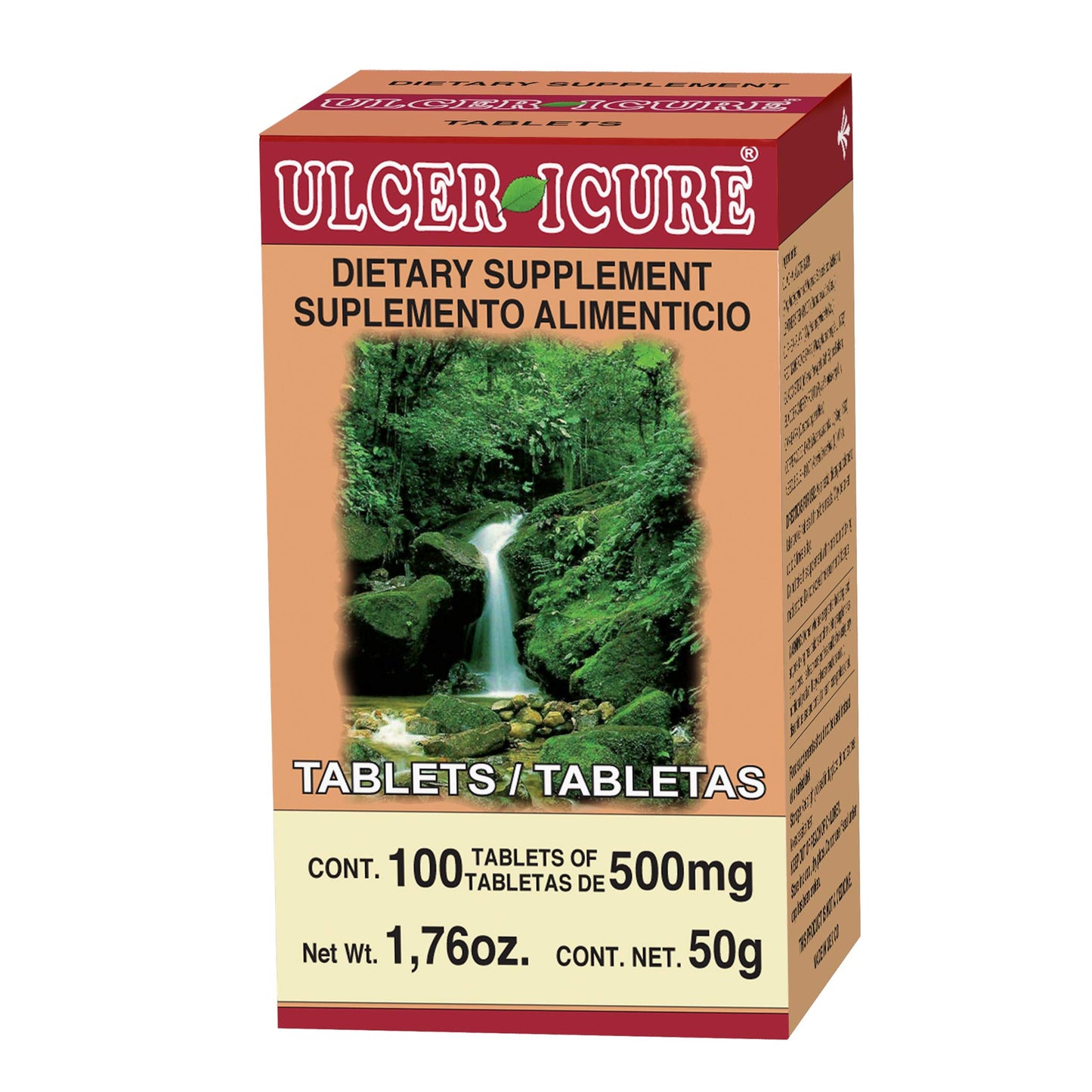 Tabletas ULCERICURE ® mangle rojo compuesto caja frasco 100
