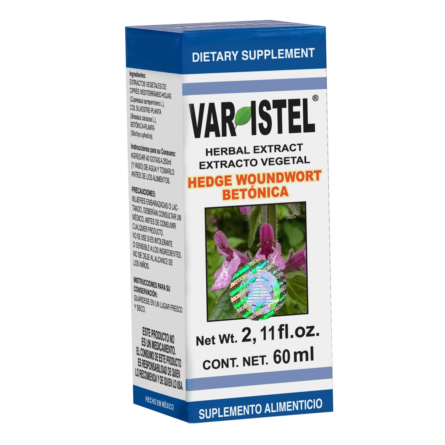 Extracto vegetal VARISTEL ® betónica caja frasco gotero 60ml