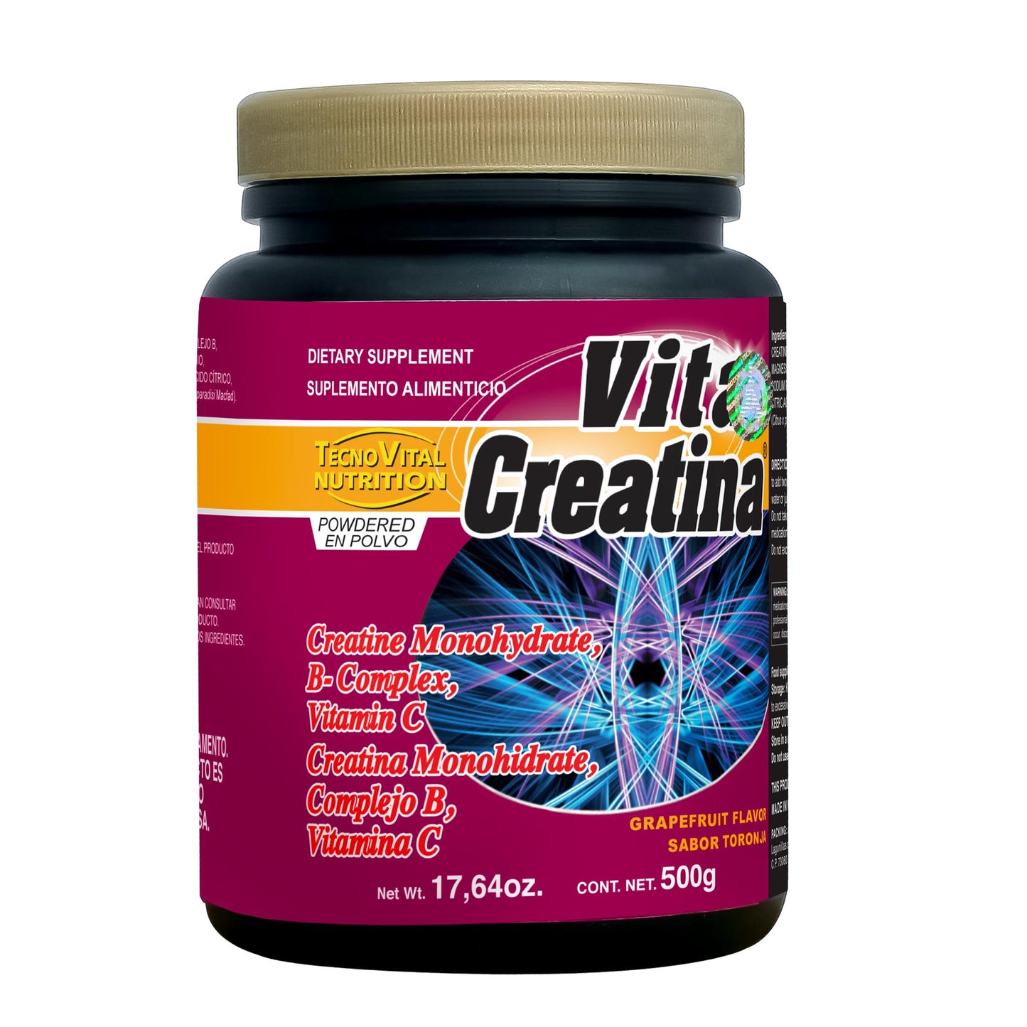 Polvo VITACREATINA ® creatina, complejo B y vitamina C bote 500g