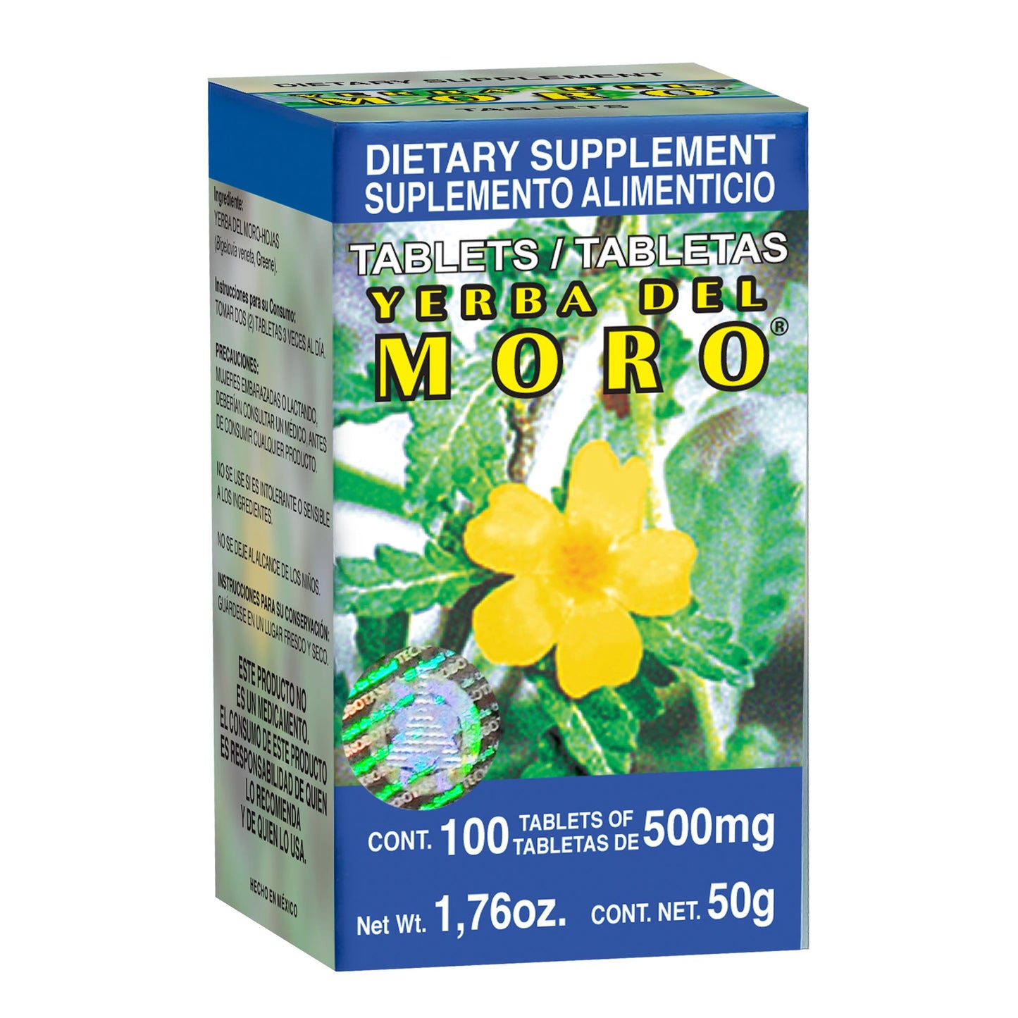 Tabletas YERBA DEL MORO ® yerba del moro caja frasco 100