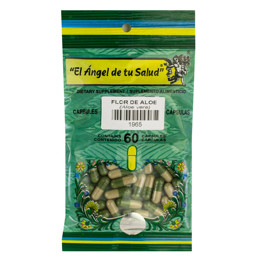 ALOE flor ™ Cápsula dura bolsa verde 60